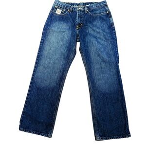 Cinch White Label Men's 34 x 30 Cotton Blue Jeans